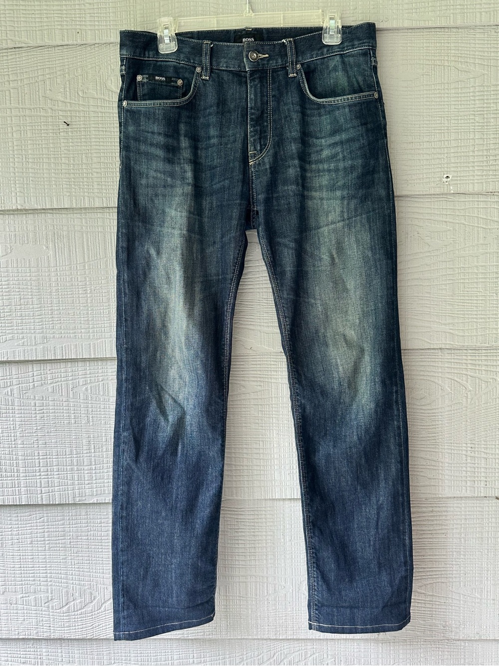 BOSS Dark Wash Men’s Regular Fit Straight Denim Jeans ~31